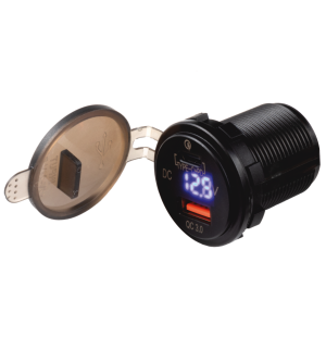 FOUR Connect 4-600162 waterprof USB-charger with voltage display image