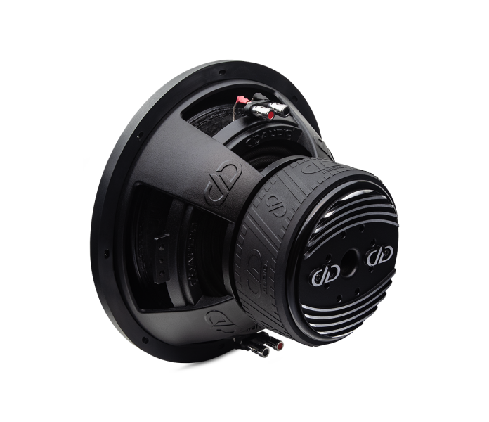 600f Series Subwoofers photo angled back right to show heatsink motor boot part of basket 1 image