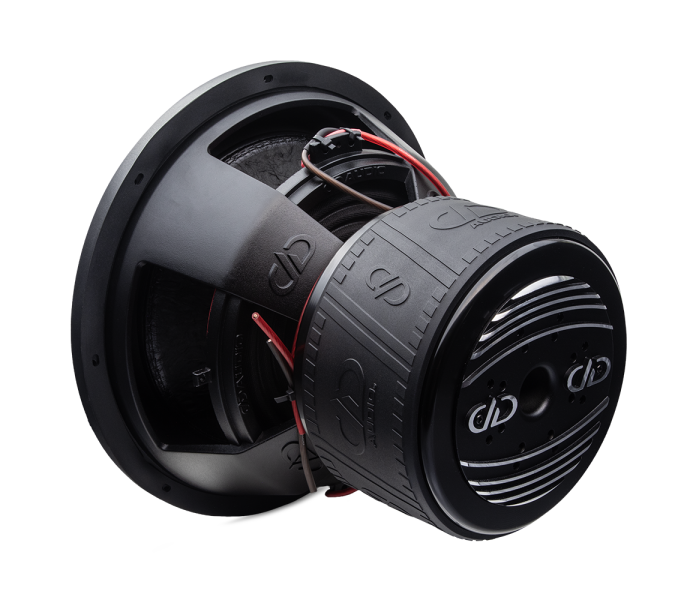 800f Series Subwoofer photo angled back right to show heatsink motor boot part of basket 1 image