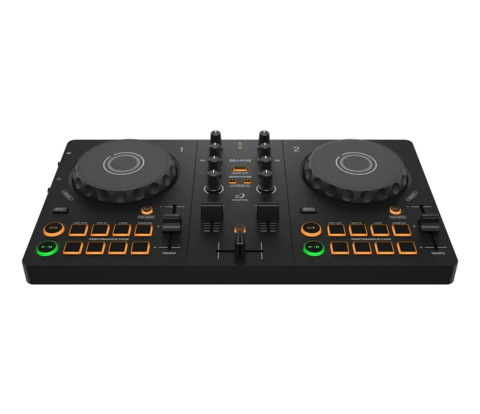 DDJ FLX2 WEB Product image Front angle 3500x1443 scaled image