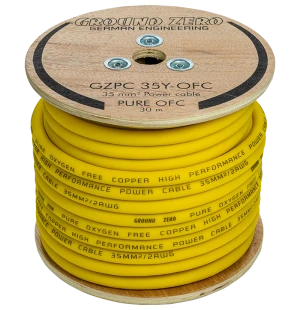Ground Zero OFC virtakaapeli 35mm2 30m keltainen image