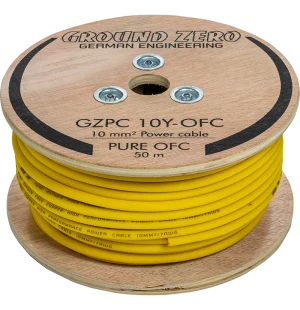 Ground Zero OFC virtakaapeli 10mm2 50m keltainen image