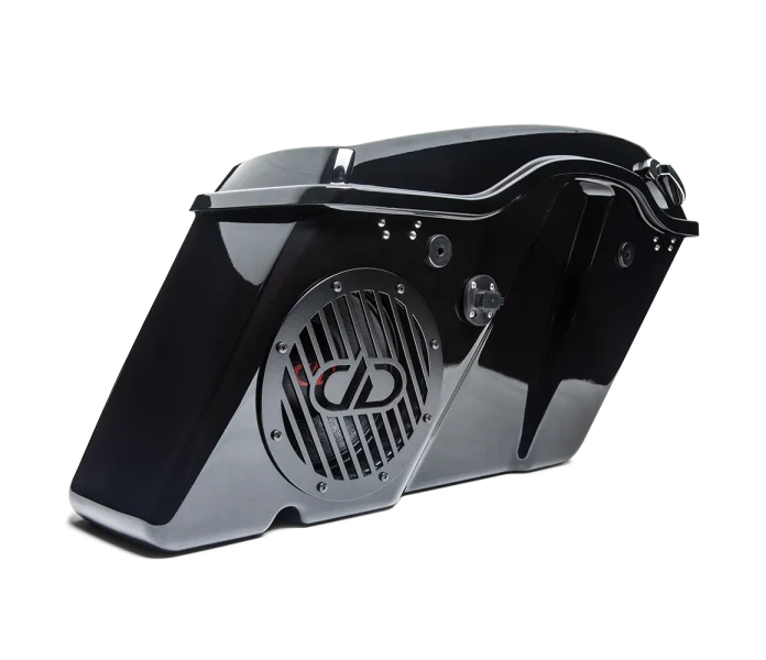 Harley 8  Saddle Bag Kit Photo of the HD8 SBKa Installed in Saddlebag with the Door Closed image